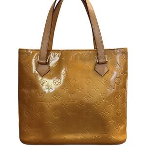 Louis Vuitton Houston Vernis Leather Tote Bag in Yellow